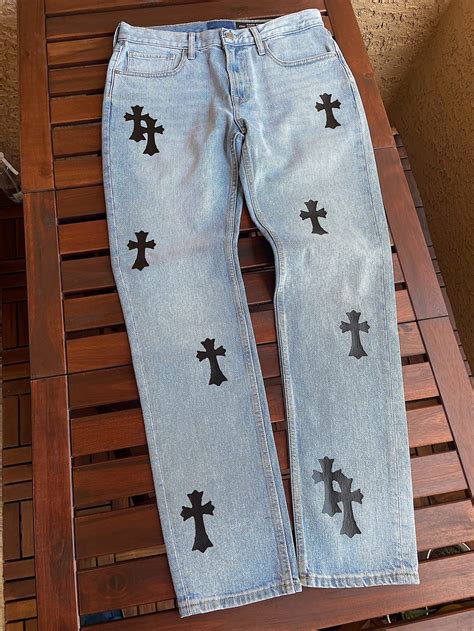 chrome heart jeans replica|chrome hearts pants jeans.